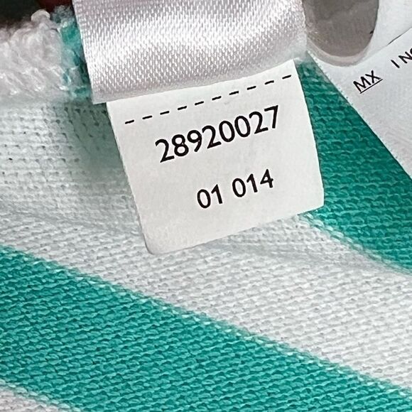 Brooks Brothers teal and white striped short sleeve polo shirt size L - Picture 16 of 16